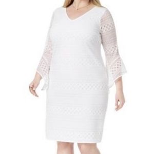 Alfani NWOT White Lace Boho Dress Knee Length